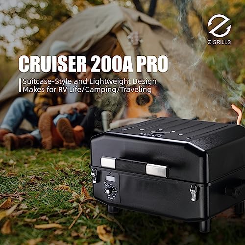 Z GRILLS 2026 200A Table Top Wood Pellet Grill, Pellet Smoker with PID V3.0 Controller, Meat Probes, 202 sq.in Cooking Area, Fit for RVs, Road Trips & Apartments - Image 6