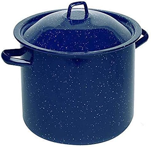 IMUSA USA Speckled Enamel Stock Pot 7.75-Quart, Blue by VisitIMUSA