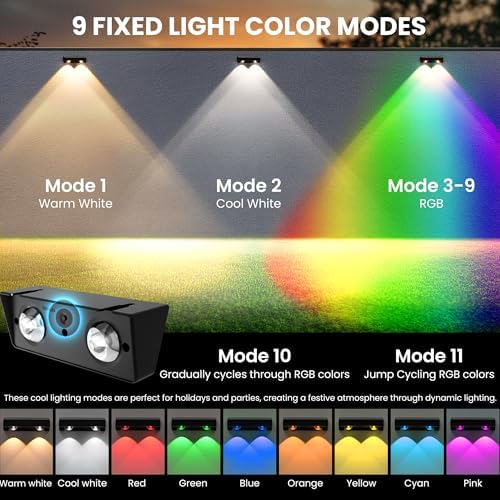 SOLPEX Solar Fence Lights Outdoor, Color Changing,Waterproof IP65, 12 Pack - Image 2