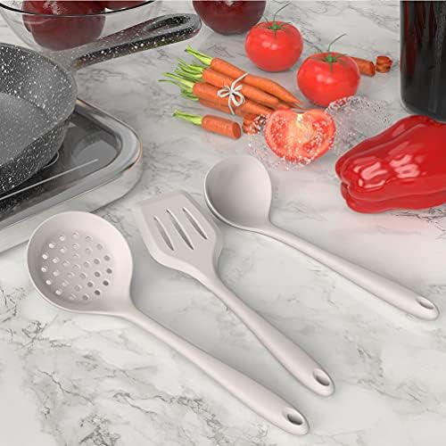 AOTHOD Silicone Cooking Utensils Set - 446°F Heat Resistant Kitchen Utensils,Turner Tongs,Spatula,Spoon,Brush,Whisk,Kitchen Utensil Gadgets Tools Set for Nonstick Cookware,Dishwasher Safe (BPA Free) - Image 5