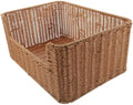 Rattan Woven Basket Decorative Storage Organizer Bin for Fruits by GARNECK