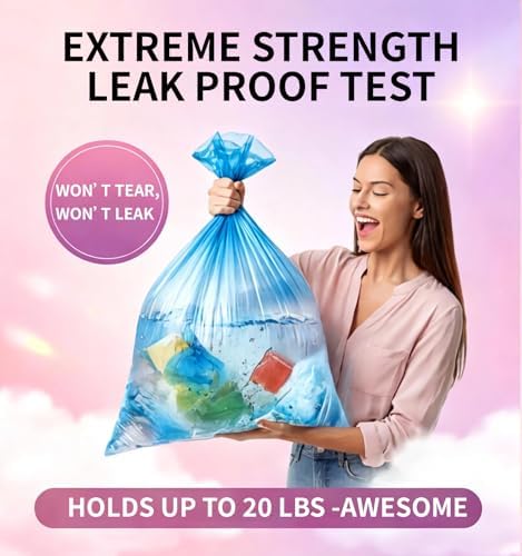 Medium 8 Gallon Trash Bags Unscented, 0.94 Mil, Colored, 300 Count - Image 6