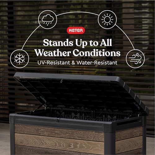 Keter Premium 100 Gal Outdoor Storage Box for Patio and Pool Accessories - Image 3