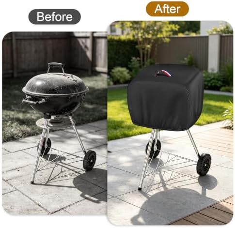 Grill Cover for 18 Inch Charcoal Grill, BBQ Grill Cover - Image 5