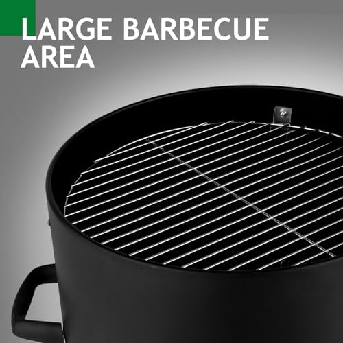 VINGLI 4-Tier 3-in-1 Vertical Charcoal Grill, 18.8 Charcoal Smoker with Built-in Thermometer, Air Vent and Access Doors, Perfect for Outdoor Cookings, Camping, Picnics, BBQs, and Tailgating Parties - Image 6