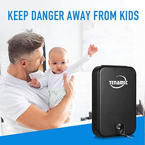 Tenamic Pistol Safe, Portable Travel Gun Safe, Solid Steel Handgun Lock Box for Home, Gun Safes for Car, Black - Image 6