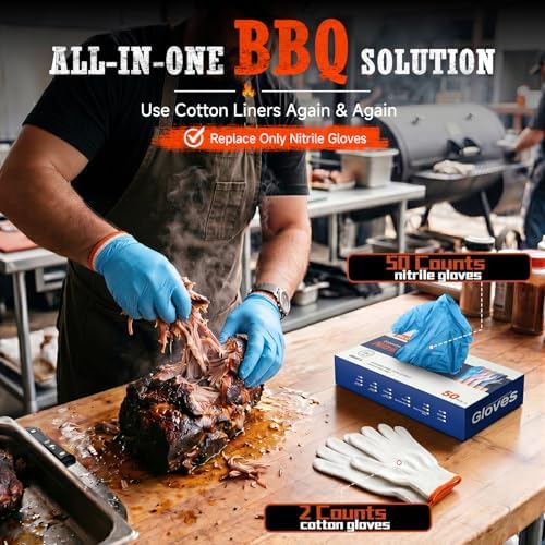 ANBOSON BBQ Gloves,Disposable BBQ Gloves Heat Resistant Cooking - Image 7