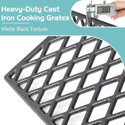 Grill Grates for Pit Boss 150 Series Smoker Parts Cast Iron Cooking Grid PB150 PB150PPG 150PPS PB150PPGS Smoking Rack Portable Tabletop Wood Pellet Replacement BBQ Accessory - Image 6