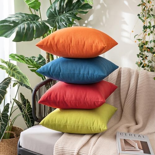 MIULEE Decorative Outdoor Pillow Covers Christmas Euro 22x22 Red - Image 4