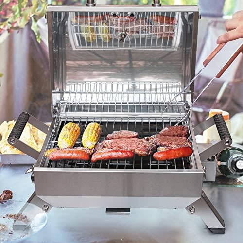 GT2001 Stainless Steel Portable Grill Silver - Image 3