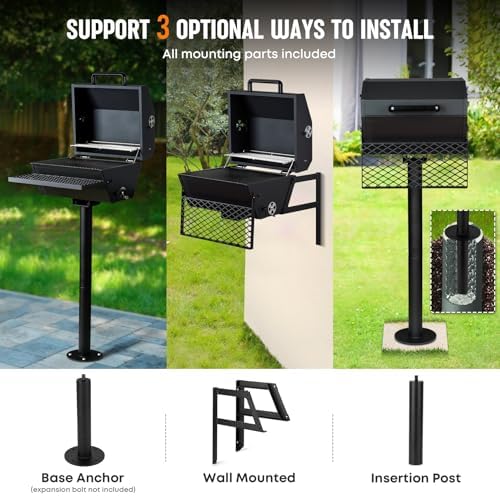 Stanbroil Park Style Charcoal Grill with Lid & Warming Rack, 16-Inch - Image 3