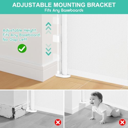 EZIGO 100 Inch Retractable Baby Gates Extra Wide Reinforced Baby Dog Gate - Image 7