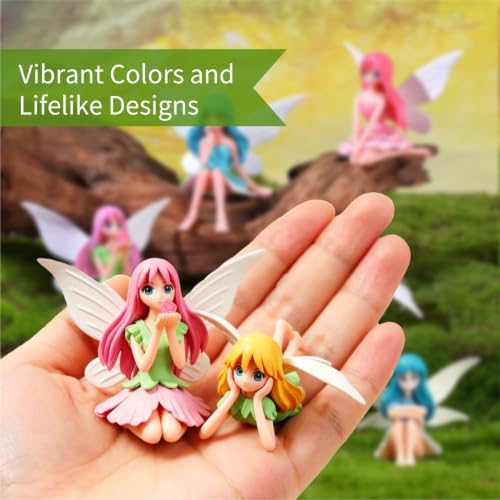8 Pcs Mini Fairy Garden Fairies Figurines Fairy Garden Accessories Outdoor - Image 3