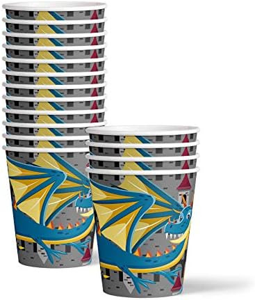 Mythical Dragon Birthday Party Supplies Set Plates Napkins Cups Tableware Kit for 16 - Image 3