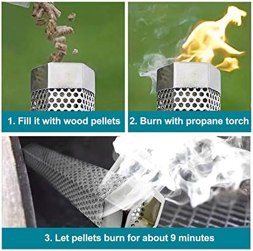 12" Smoke Tube for Pellet Smoker Stainless Steel 2pack - Image 5