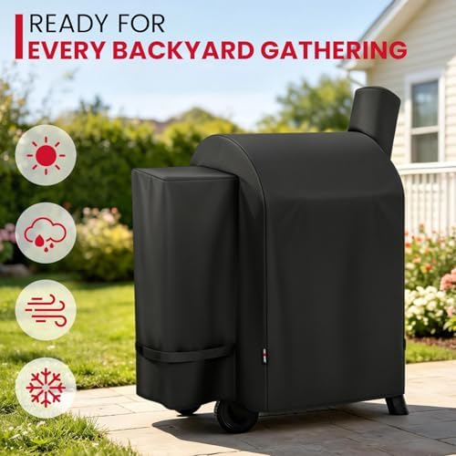Unicook Pellet Smoker Grill Cover for Pro 22 Series, Heavy Duty Waterproof - Image 7