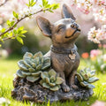 IVCOOLE Dog Statue with Solar Light, Dog Garden Decor, Outdoor Statue, Gifts for Mom by IVCOOLEGardenDecor-GiftChoice