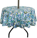 EHouseHome Outdoor and Indoor 60inch Round Tablecloth with Umbrella Hole and Zipper, Waterproof Zippered Patio Cloths, Spring/Summer Table Covers for Backyard Circular Table/BBQs/Picnic by EHouseHome