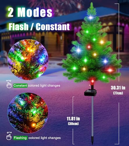 Solar Color Christmas Tree Lights 4 Pack Gift - Image 2