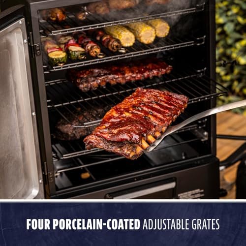 Pit Boss 3-Series Propane Gas Vertical Smoker with HVR Controller and Wood Chip Tray, 983-Sq. In. 4-Rack Cooking Space, 100°F to 300°F Temperature Range, Black - Image 5