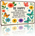 BHOKEM Funny Garden Sign, Be Happy Vintage Tin Sign 8 X 12 Inch by Unknown