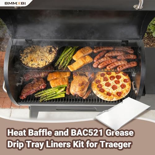 Heat Baffle and 10-Pack Grease Drip Tray Liners for Traeger Ironwood 885 - Image 6