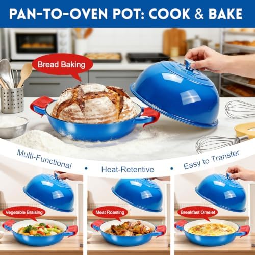 GGC 6QT Sourdough Dutch Oven Kit, 7-Piece Enameled Cast Iron Bread Oven - Image 3