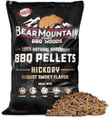 Bear Mountain Hickory Wood Pellets for Smoker and Grill, 40lb Bag by BearMountainBBQ