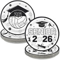 50Pcs Volleyball 2026 Graduation Heavy Duty Paper Plates 9 Inch by Greencian