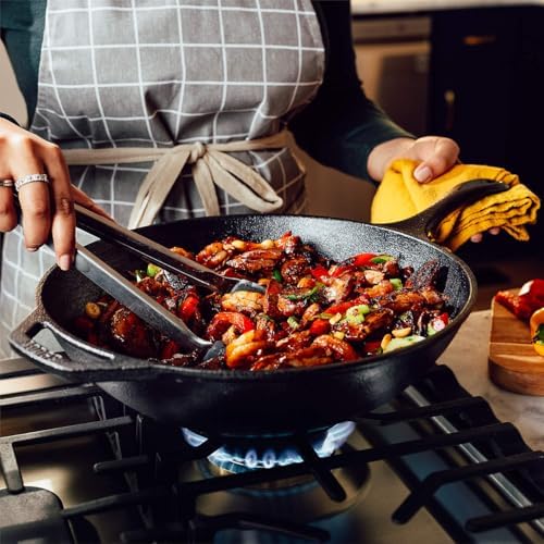 Lodge Chef Collection 12.5 Inch Pre-Seasoned Cast Iron Wok - Image 3