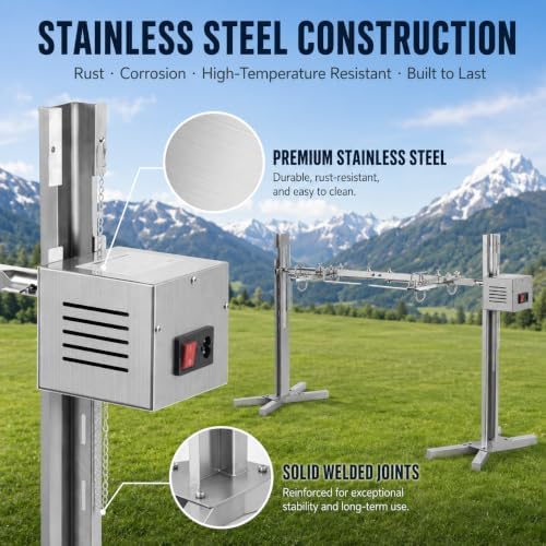 Rotisserie Grill Kit, 360° Rotation System, and 5-Level Height Adjustment - Image 4