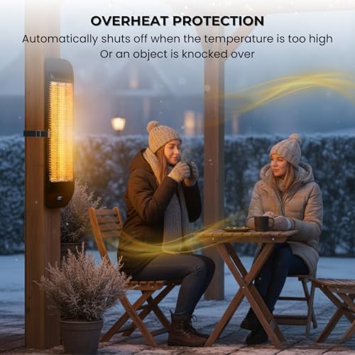 ZeboZap KDHT1500 1500W Infrared Electric Patio Heater for Gazebos, Pergolas, Decks, Garages, Backyards & Restaurants | Wall & Post Mounted Outdoor Heater - Image 4