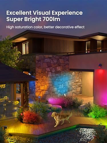 AUDERWIN Solar Spot Lights Outdoor Waterproof, 1 Pack, RGB - Image 2
