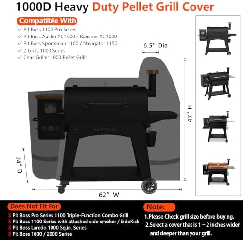 1000D Heavy Duty Grill Cover for Pit Boss Austin XL Grill - Image 2