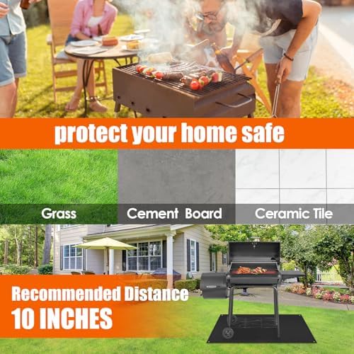 Large Under Grill Mats for Outdoor Grill Deck Protector, 80 x 48 x 0.06in - Image 4