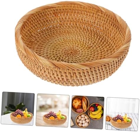 Rattan Woven Picnic Basket for Fruit and Snacks, Vintage Style - Image 7