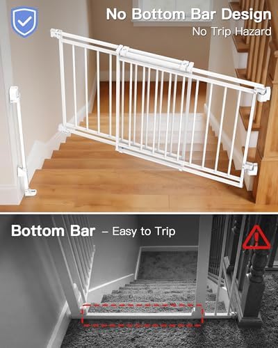 Baby Gate for Doorways&Top/Bottom of Stairs, 31-54"W Heavy Duty Dog Gate - Image 2