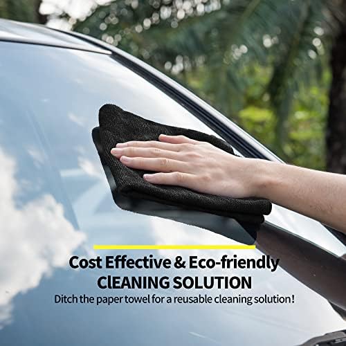Microfiber Cleaning Cloth, Premium 8 Pack Cleaning Towels, Lint-Free & Streak-Free Ultra Absorbent, 300GSM Reusable Microfiber Towel for Cars Shop Garage Home and Kitchen, 12.6" x 12.6" - Image 3