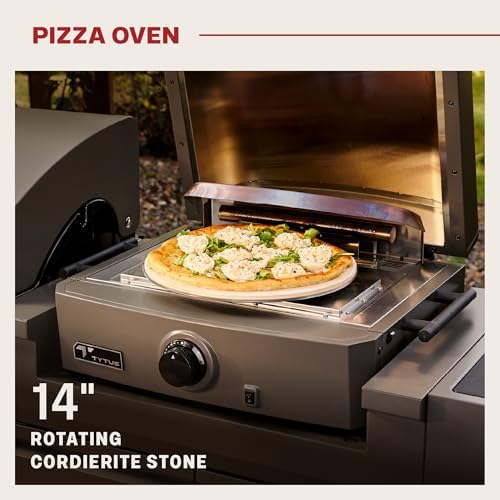 Tytus 3-in-1 Gas Grill 4-Burner,Charcoal Grill, Pizza Oven & Cover, 117" - Image 6