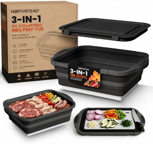 Collapsible BBQ Prep Tub - for Marinating Meal Prep Washing by Unknown