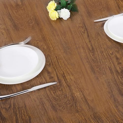 LUSHVIDA Round Tablecloth, Fitted Table Cloth for 45"-56" Tables, Pine - Image 6