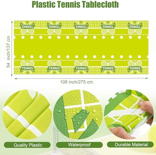 Kochorie 169 Pieces Tennis Party Supplies Disposable Tableware Set - Image 3