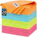Microfiber Cleaning Cloth, 20 Pack Cleaning Rags, 12" x 12" Lint Free Shop Towels, Washable Reusable Microfiber Towels for Cars Kitchen Automotive House Office by HOMERHYME