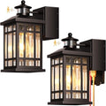 Motion Sensor Outdoor Lights with GFCI Outlet, 2-Pack ORB Dusk to Dawn Outdoor Lights, 5 Lighting Modes Exterior Light Fixture for House Front Door Patio Garage, Brightness Distance Adjustable by OPAXIS