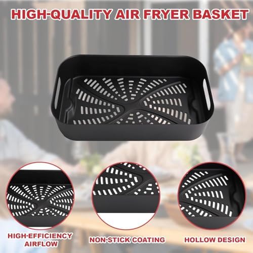 Cooking Pot and Combo Crisper Basket for Ninja Foodi FG551 DG551 DG651 Smart XL 6-in-1 Indoor Grill, Non Stick Air Frying Basket & Griddle Pan with 100 Pack Air Fryer Liners - Image 5
