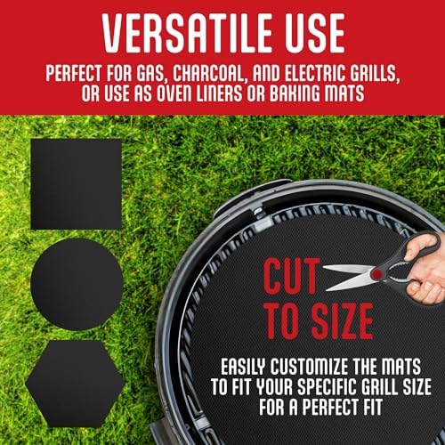 Kaluns Grill Mats For Outdoor Grill, Non Stick Grill Mat Reusable Mats for Gas, Charcoal, Electric Grills Set of 3 PTFE Teflon Barbeque Accessories - 16 x13 Inch - Image 4