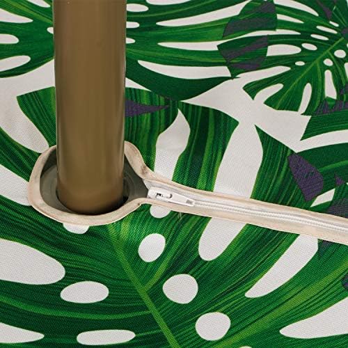 EHouseHome Outdoor and Indoor 60inch Round Tablecloth with Umbrella Hole and Zipper, Waterproof Zippered Patio Cloths, Spring/Summer Table Covers for Backyard Circular Table/BBQs/Picnic - Image 5