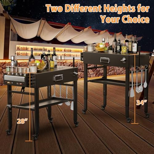 Quick-Fold Grill Cart for Ninja Woodfire & Blackstone - Image 2