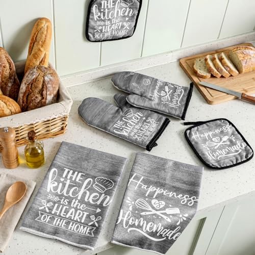 Sratte 6 Pcs Kitchen Decor Accessories Set, Kitchen, Dark Gray Wood - Image 3