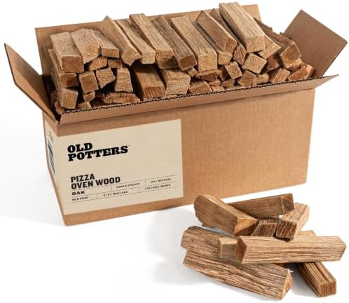 Old Potters Kiln Dried Pizza Oven Cooking Logs, Approx 12 lbs, Wood Logs for Pizza Ovens, Grills and Smokers, Solo Stove Mesa XL, Oak~ 6 Inch Mini Log, Product of USA (790 Cubic Inches) by Old+Potters